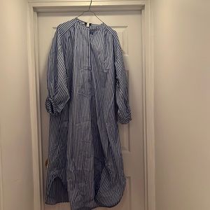 COS dress. New with tags. Size 12. Has pockets. Blue and white stripes.